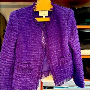 L’agence purple tweed blazer with tags!